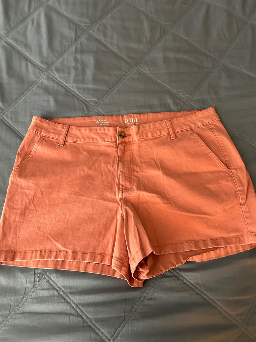 a.n.a Coral-Orange Women's Casual Cotton Shorts